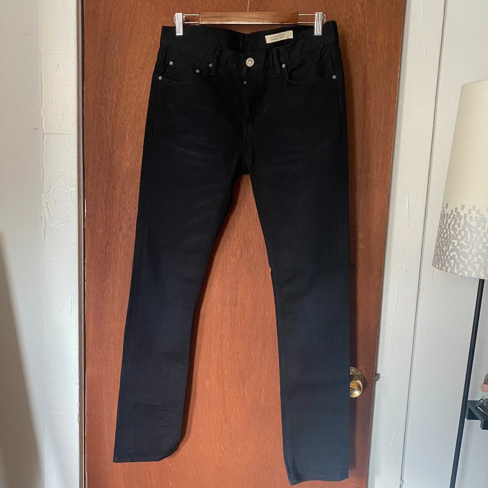 All Saints cigarette jeans size 32x32 dark denim black wash